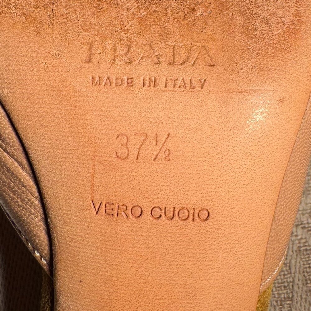 Prada Kitten Heel Mules with Buckle - Picture 5 of 10